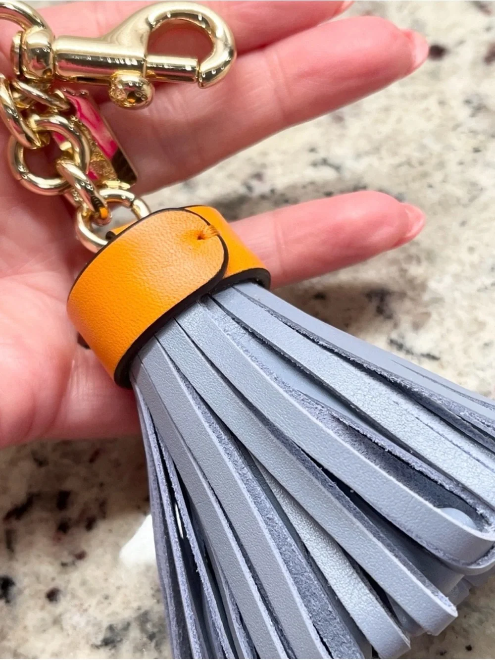 Coach Leather Tassel Bag Charm NWT